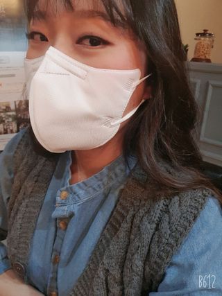 [푸름웰니스] KF94 비움 마스크 - 화이트 — 5점을 준 리뷰어가 2021년 3월 올린 사용 사진