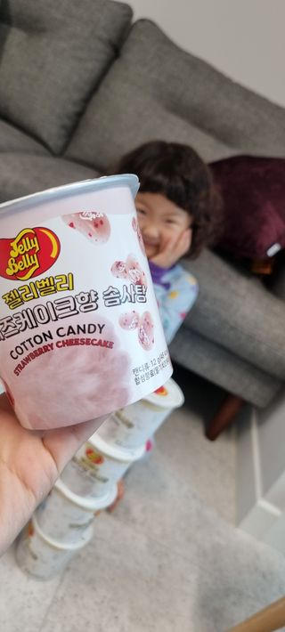 젤리벨리 솜사탕 2종-딸기치즈케이크, 바닐라 — 5점을 준 리뷰어가 2021년 12월 올린 사용 사진