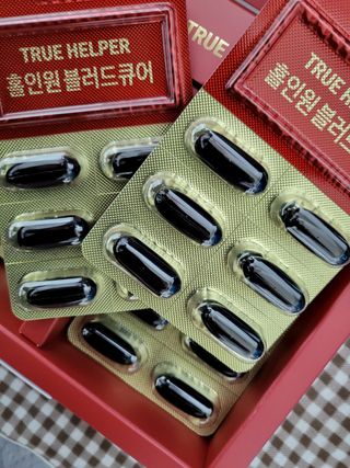 트루헬퍼 홀인원 블러드큐어 혈행+혈압+콜레스테롤 한번에 1박스 1개월 — 5점을 준 리뷰어가 2023년 2월 올린 사용 사진
