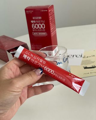 메타아르기닌 GC녹십자웰빙 메타 아르기닌 6000 플러스 오르니틴 — 5점을 준 리뷰어가 2022년 5월 올린 사용 사진