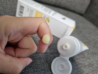 랑벨 비타 에너지 잡티 크림 75ml (피부 속 기미완화크림) — 4.5점을 준 리뷰어가 2022년 4월 올린 사용 사진