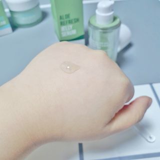 김정문알로에 큐어 큐어 알로에 리프레쉬 젤리 세럼, 큐어 알로에 하이드로 젤리 크림 — 5점을 준 리뷰어가 2021년 3월 올린 사용 사진