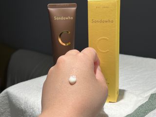 산다화 비타민C 화이트닝 크림 — 5점을 준 리뷰어가 2023년 5월 올린 사용 사진
