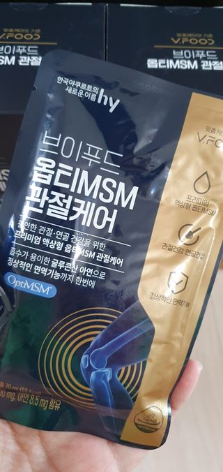 [브이푸드] 옵티MSM 관절케어 (70ml x30포) — 5점을 준 리뷰어가 2022년 6월 올린 사용 사진