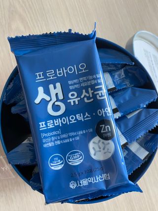 서울약사신협_프로바이오생유산균_2.5G x 100포 — 5점을 준 리뷰어가 2021년 4월 올린 사용 사진