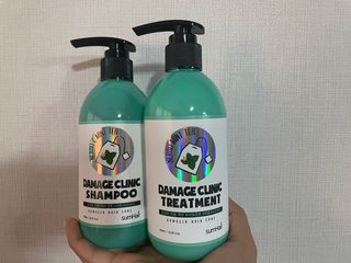 썸헤어 / SUMHAIR 썸헤어 데미지 클리닉 샴푸+트리트먼트 네롤리&민트티 — 5점을 준 리뷰어가 2021년 5월 올린 사용 사진
