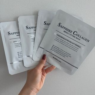 [올리브영] 웰더마 프리미엄 사파이어 콜라겐 임팩트 피팅 마스크 4매 — 5점을 준 리뷰어가 2025년 7월 올린 사용 사진