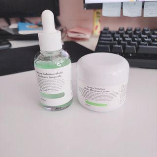 [녹산] 그린 솔루션 멀티 수분 앰플 + 그린 솔루션 멀티 수분크림 — 5점을 준 리뷰어가 2022년 11월 올린 사용 사진