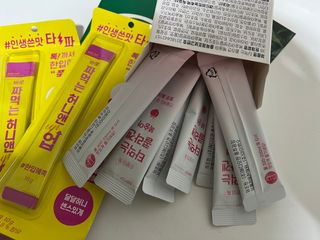 [음료수 대신 가능!]  빠르게 흡수되는 아임오 타먹는 콜라겐 1박스 — 4.5점을 준 리뷰어가 2023년 3월 올린 사용 사진