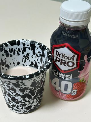 닥터유 프로 단백질드링크 40g 딸기 — 4점을 준 리뷰어가 2025년 7월 올린 사용 사진