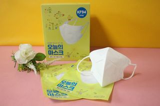[심폐소생소] 오늘의마스크 KF94 소형 초등학생 어린이 마스크 — 5점을 준 리뷰어가 2021년 11월 올린 사용 사진