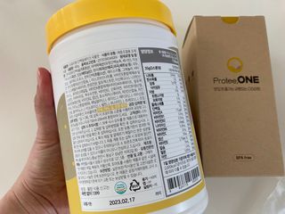 프로티원 단백질쉐이크 곡물맛 2주분 1통+보틀 — 4.5점을 준 리뷰어가 2021년 3월 올린 사용 사진