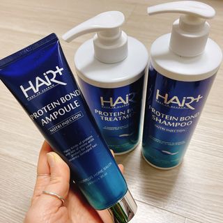 헤어플러스 단백질탈모샴푸 500ml+단백질본드앰플 145ml — 4.5점을 준 리뷰어가 2021년 3월 올린 사용 사진