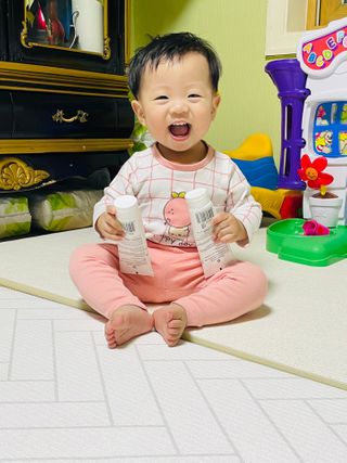 유비맘 궁디팡팡 내의/내복 상하세트 — 5점을 준 리뷰어가 2021년 3월 올린 사용 사진