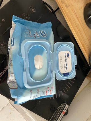햅스 세균없는 주방 대형 2팩, HAPS sanitizer wipe — 4.5점을 준 리뷰어가 2022년 2월 올린 사용 사진