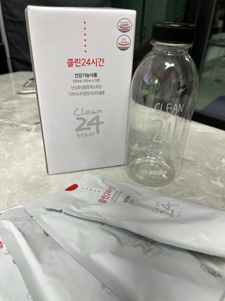 클린24시간 1BOX(5포) + 전용보틀(500ml) — 5점을 준 리뷰어가 2023년 1월 올린 사용 사진