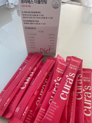 [큐라에스] 최신 다이어트 원료! 6중 기능성 더블컷팅 126g(2주일 분) — 3.5점을 준 리뷰어가 2023년 12월 올린 사용 사진