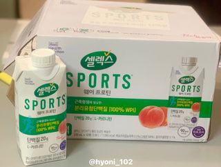 셀렉스스포츠 셀렉스 스포츠 웨이 프로틴 복숭아_ 330ml x 12팩 — 3점을 준 리뷰어가 2021년 10월 올린 사용 사진