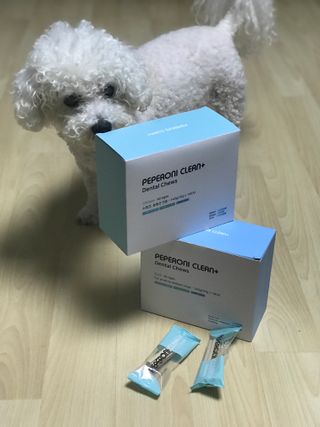 페페로니 2종 세트 클린플러스 덴탈껌 치킨+덕 — 3.5점을 준 리뷰어가 2021년 7월 올린 사용 사진