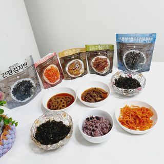 하나마이 [마마쿡] 전 청와대 천상현 셰프의 밑반찬  5종세트(소고기 장조림+연근조림+진미채+간장김자반+새우김자반) — 5점을 준 리뷰어가 2023년 4월 올린 사용 사진