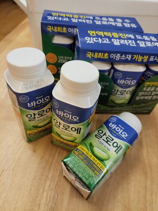 LIVE 매일바이오 알로에 드링킹 요거트 — 5점을 준 리뷰어가 2022년 4월 올린 사용 사진
