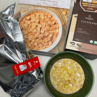 씨알푸드 유기농 쌀 시리얼 390g + 갓 구운 유기농 발아통곡물 150g — 5점을 준 리뷰어가 2022년 1월 올린 사용 사진