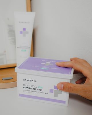 바노바기 코스메틱 바노바기 밀크씨슬 리페어 시카 폼 클렌저 플러스 120ml + 퀵 마스크 플러스 30매 — 5점을 준 리뷰어가 2023년 8월 올린 사용 사진