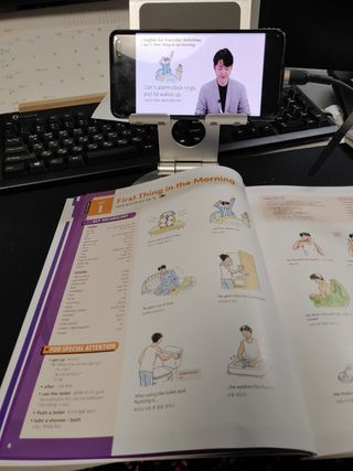 웅진컴퍼스 EEA 일상영어회화 EEA 낭독편 — 5점을 준 리뷰어가 2023년 2월 올린 사용 사진