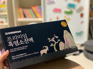 참앤들황토농원 국내산 흑염소를 정성스럽게 담은, 프리미엄 흑염소 진액 70ml x 30포 1박스 — 5점을 준 리뷰어가 2023년 1월 올린 사용 사진
