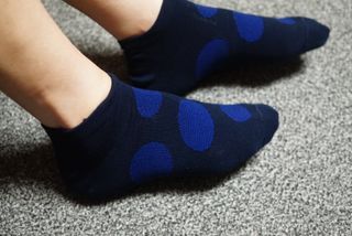 [사이즈가 있는 양말 필로이] 여자 스니커즈 발목 양말 5족 세트【 S, M, L, 】3가지 사이즈 — 5점을 준 리뷰어가 2022년 7월 올린 사용 사진