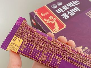 씨알푸드 건강기능식품 6년근 홍삼 함유, 바로먹는 홍삼바 30g 12개입 — 4.5점을 준 리뷰어가 2022년 3월 올린 사용 사진