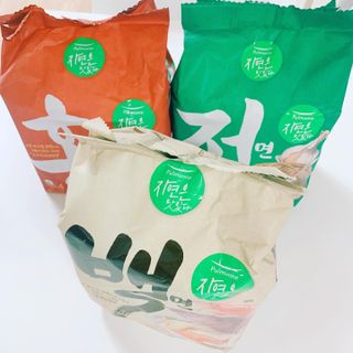 [풀무원] 자연은맛있다 정면, 백면, 홍면  세트 — 4.5점을 준 리뷰어가 2021년 4월 올린 사용 사진