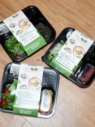 참살이도시락 작심삼일 샐러드도시락 3개 맛보기 새벽배송 또는 택배배송 — 5점을 준 리뷰어가 2021년 7월 올린 사용 사진