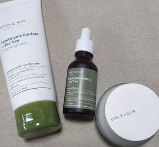 마리엔메이 센서티브 수딩 젤 크림 + 어성초 티트리 추출물 세럼 + 어성초 티트리 모공 클렌징 폼 — 5점을 준 리뷰어가 2021년 8월 올린 사용 사진