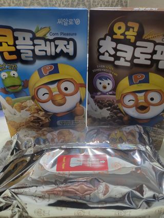 씨알푸드 뽀로로 시리얼 3종 — 5점을 준 리뷰어가 2022년 2월 올린 사용 사진