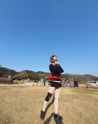 반테린서포터 무릎보호대 — 5점을 준 리뷰어가 2021년 3월 올린 사용 사진