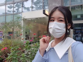[심폐소생소] 오늘의마스크 KF-AD 비말차단 황사 여름용 마스크 — 5점을 준 리뷰어가 2021년 9월 올린 사용 사진