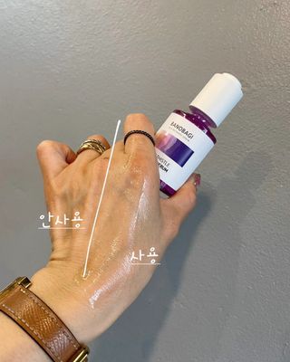 바노바기 코스메틱 바노바기 밀크 씨슬 리페어 세럼 30ml & 크림 50ml — 5점을 준 리뷰어가 2024년 4월 올린 사용 사진