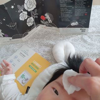디어엘로디 프리미엄 유기농 베이비 솜티슈 40매 3 + 1 PACK — 4.5점을 준 리뷰어가 2021년 2월 올린 사용 사진