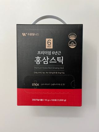 [푸름웰니스] 프리미엄 6년근 홍삼스틱 3mg x 100포 — 5점을 준 리뷰어가 2022년 2월 올린 사용 사진