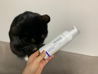 [바이로담] 저자극 약산성버블 폼 폼클렌징 150ml — 5점을 준 리뷰어가 2021년 3월 올린 사용 사진