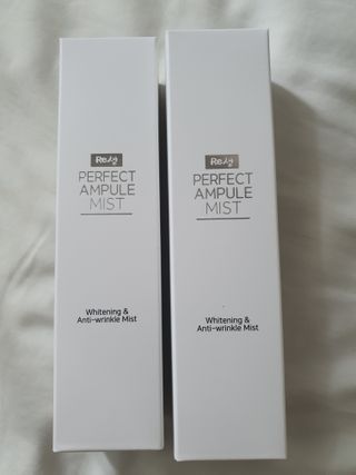 리생 [Re생] 퍼팩트 앰플 이중 기능성 미스트 100ml  피부미백 주름개선 = 총 2개 200ml 증정 — 5점을 준 리뷰어가 2021년 9월 올린 사용 사진