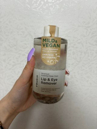 [후르디아] 눈시림없는 올영 립앤아이 리무버 — 5점을 준 리뷰어가 2024년 4월 올린 사용 사진