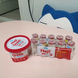 덴마크 *[구매평]하이(Hej!) 브랜드 패키지(요구르트, 그릭요거트) — 5점을 준 리뷰어가 2025년 9월 올린 사용 사진