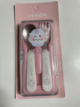 유비맘 스푼포크 케이스 세트 1+1 _컬러랜덤 발송 — 5점을 준 리뷰어가 2021년 1월 올린 사용 사진