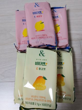 비타앤C 레몬맛, 망고맛 — 4.5점을 준 리뷰어가 2021년 6월 올린 사용 사진