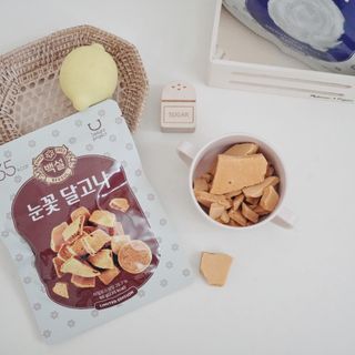 딜라이트 프로젝트  달콤한 눈꽃 간식세트( 눈꽃 솜사탕 / 레몬라임 솜사탕 / 달고나 총 7EA+스마트톡 증정) — 5점을 준 리뷰어가 2022년 5월 올린 사용 사진