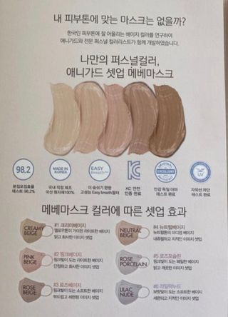 애니가드 셋업메베마스크 (대형 4컬러 + 중형 4컬러) — 5점을 준 리뷰어가 2022년 4월 올린 사용 사진