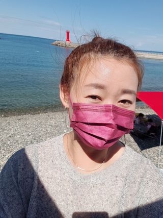 에어에이드 컬러 덴탈 마스크 — 5점을 준 리뷰어가 2021년 8월 올린 사용 사진