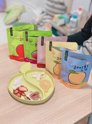 아비삭과일칩 5종 /딸기,사과,배,귤,무화과 5종 — 5점을 준 리뷰어가 2021년 4월 올린 사용 사진